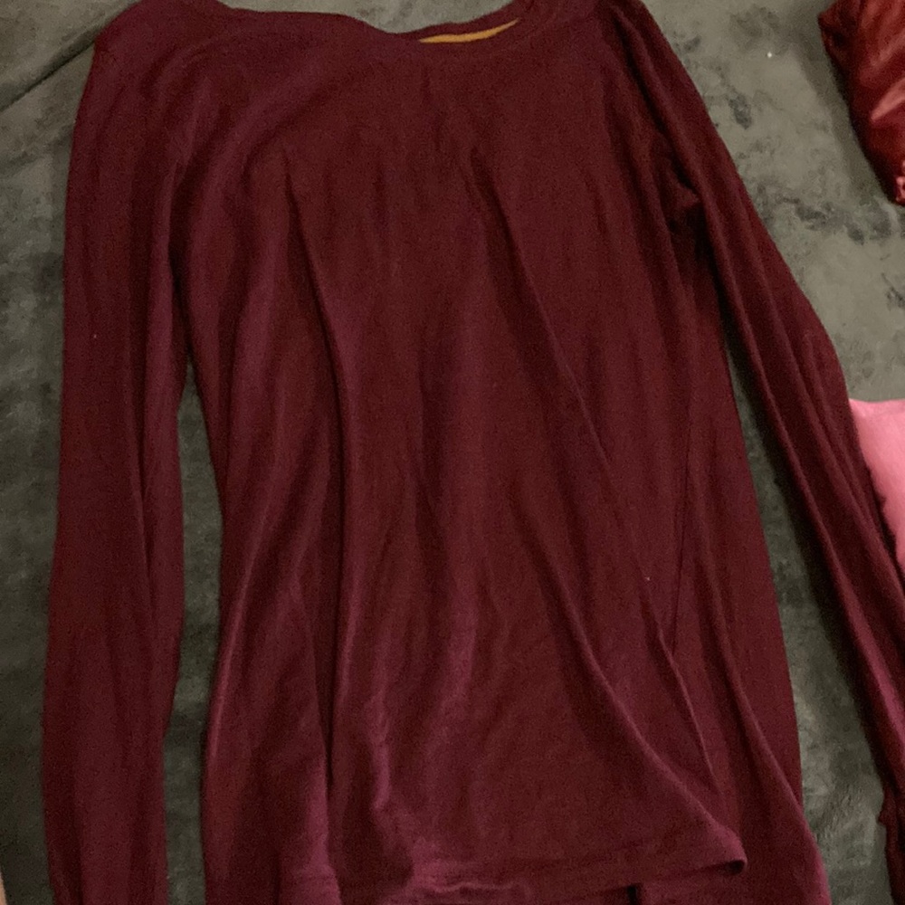 Maroon Long Sleeve Top